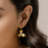 Emblem Jewelry Earrings Lucky Tiger Lily Flower Pearl Drop Earrings