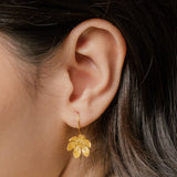Honey Buttercup Flower Drop Earrings