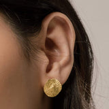 Petite Lily Pad Disc Statement Earrings