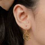 Lucky Flower of Life Lace Disk Earrings