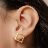 Modern Geometry Diamond-Shape Stud Earrings