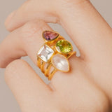 Signature Candy Gemstone Stack Rings (Ring Size 5)