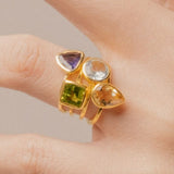 Signature Candy Gemstone Stack Rings (Ring Size 9)