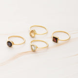 Emblem Jewelry Rings Signature Candy Gemstone Stack Rings (Ring Size 5)