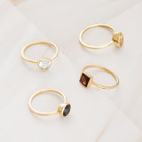 Emblem Jewelry Rings Signature Candy Gemstone Stack Rings (Ring Size 6)