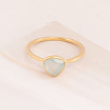 Emblem Jewelry Rings Chalcedony / Triangle Signature Candy Gemstone Stack Rings (Ring Size 8)