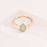 Emblem Jewelry Rings Chalcedony / Pear Signature Candy Gemstone Stack Rings (Ring Size 9)