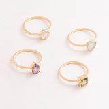 Emblem Jewelry Rings Signature Candy Gemstone Stack Rings (Ring Size 8)