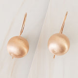 Emblem Jewelry Earrings Rose Gold Tone / 14 mm Terrene Matte Ball Drop Earrings