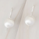 Emblem Jewelry Earrings Silver Tone / 10 mm Terrene Matte Ball Drop Earrings