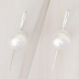 Emblem Jewelry Earrings Silver Tone / 8 mm Terrene Matte Ball Drop Earrings