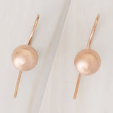 Emblem Jewelry Earrings Rose Gold Tone / 8 mm Terrene Matte Ball Drop Earrings