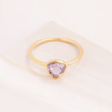 Emblem Jewelry Rings Purple Amethyst / Triangle Signature Candy Gemstone Stack Rings (Ring Size 6)