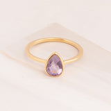 Emblem Jewelry Rings Purple Amethyst / Pear Signature Candy Gemstone Stack Rings (Ring Size 4)