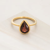 Emblem Jewelry Rings Red Garnet / Pear Signature Candy Gemstone Stack Rings (Ring Size 8)