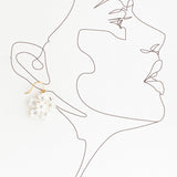 Emblem Jewelry Earrings Peony Bouquet Mother-of-Pearl Drop Earrings