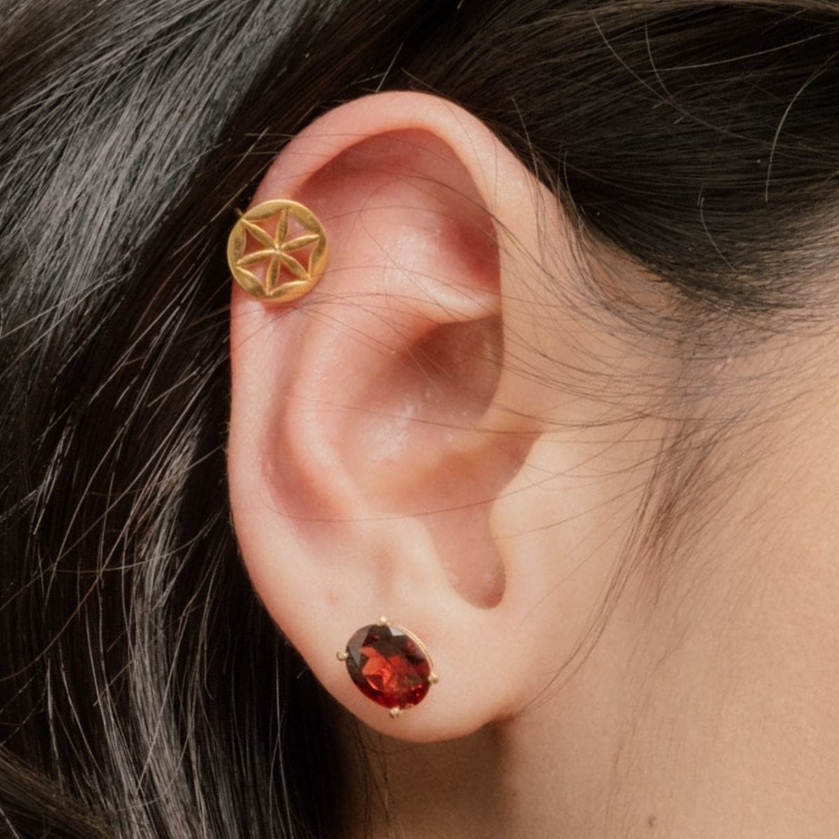 Emblem Jewelry Ear Cuff Lucky Flower of Life Ear Cuff