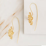 Emblem Jewelry Earrings Gold Tone Summer Verbena Flower Drop Earrings