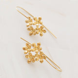 Emblem Jewelry Earrings Gold Tone Summer Verbena Flower Drop Earrings