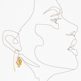 Emblem Jewelry Earrings Gold Tone Summer Verbena Flower Drop Earrings