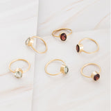 Emblem Jewelry Rings Medium Oval Candy Gemstone Stack Rings