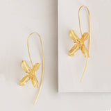 Emblem Jewelry Earrings Sweet Santan Flower Large Drop Earrings