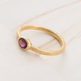 Emblem Jewelry Rings Love Notch Baby Oval Gemstone Stack Rings