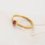 Emblem Jewelry Rings Red Carnelian / 6 Love Notch Baby Cabochon Gemstone Stack Rings