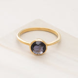 Emblem Jewelry Rings Blue Iolite / Round Signature Candy Gemstone Stack Rings (Ring Size 7)
