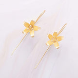 Emblem Jewelry Earrings Gold Tone Bohemian Bluebell Flower Drop Earrings