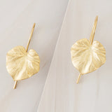 Emblem Jewelry Earrings Gold Tone Petite Parasol Leaf Drop Earrings