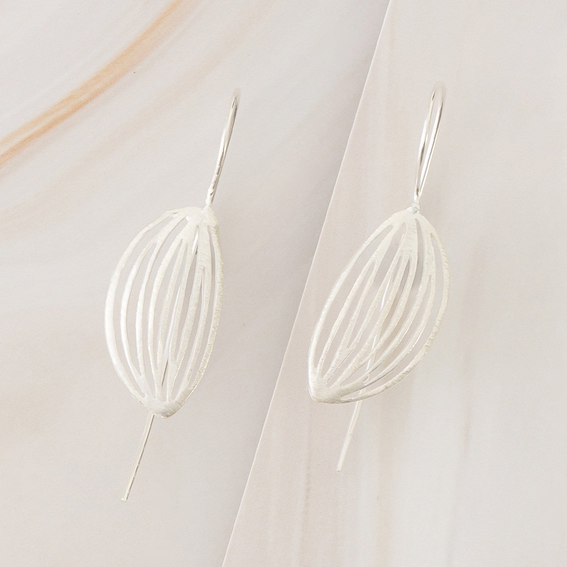 Emblem Jewelry Earrings Silver Tone Spring Tulip Leaf Drop Earrings
