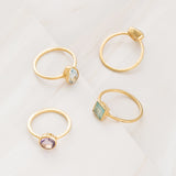 Emblem Jewelry Rings Signature Candy Gemstone Stack Rings (Ring Size 7)