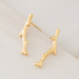 Emblem Jewelry Earrings Gold Tone Twiggy Twig Stud Earrings