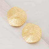 Emblem Jewelry Earrings Gold Tone Petite Lily Pad Disc Statement Earrings