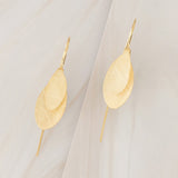 Emblem Jewelry Earrings Gold Tone Layered Dragonfly Wing Hook Earrings