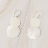 Emblem Jewelry Earrings Silver Tone Dancing Double Disc Cascade Drop Earrings