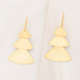Emblem Jewelry Earrings Gold Tone Dancing Fan Cascade Hook Earrings