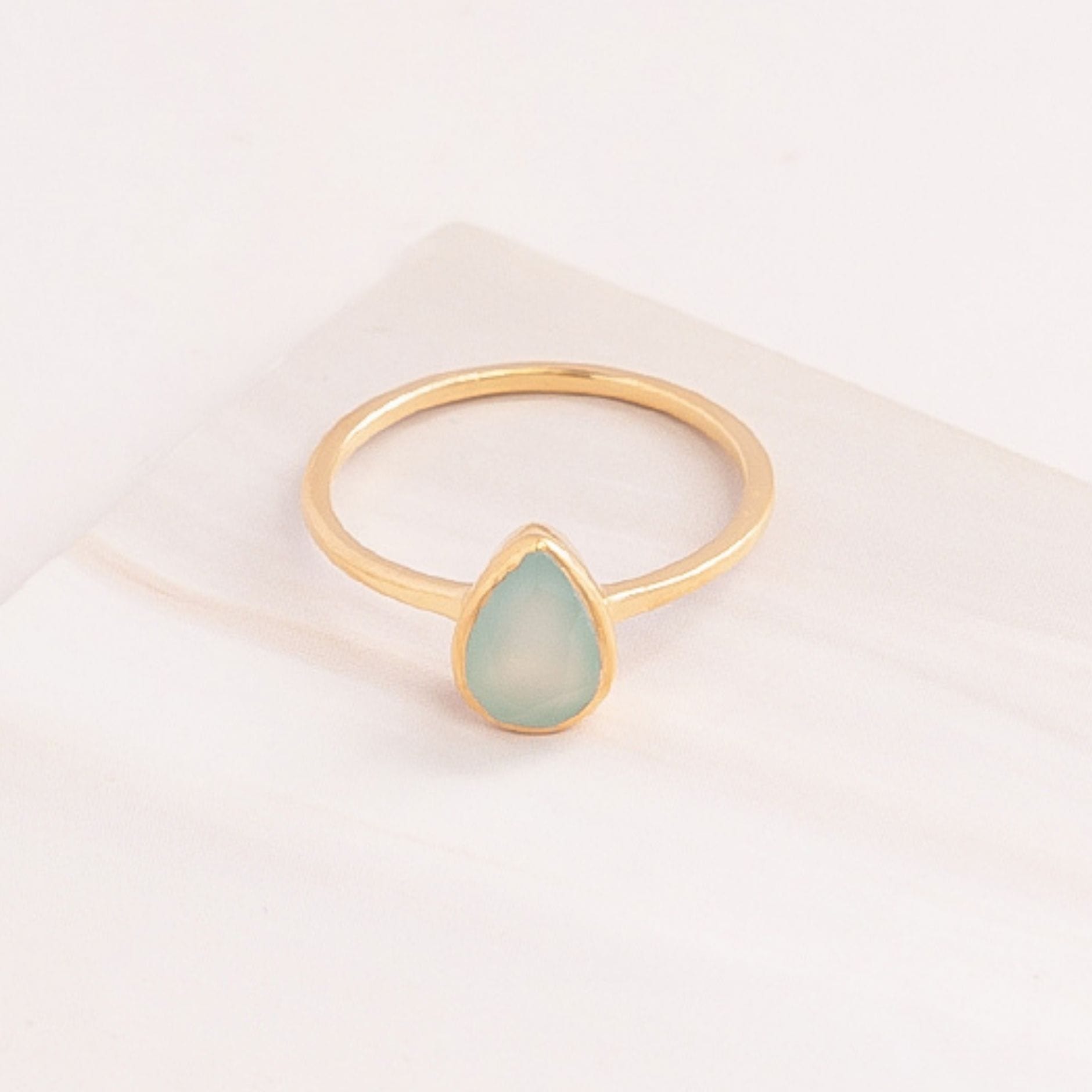 Emblem Jewelry Rings Chalcedony / Pear Signature Candy Gemstone Stack Rings (Ring Size 4)