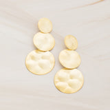 Emblem Jewelry Earrings Gold Tone Dancing Tambourine Cascade Drop Earrings