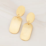 Emblem Jewelry Earrings Gold Tone Mondrian Column Drop Earrings