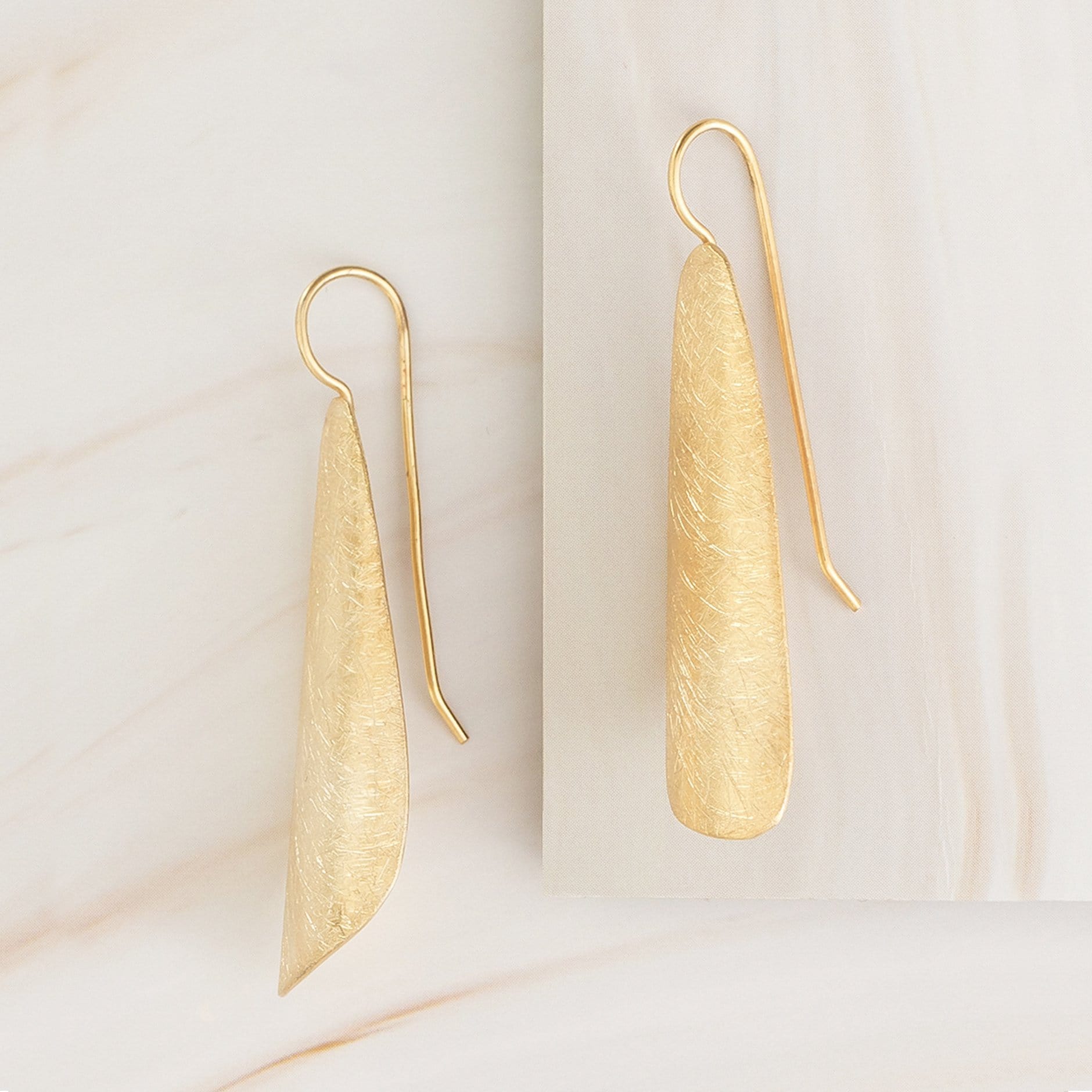 Emblem Jewelry Earrings Gold Tone Tapered Spade Statement Hook Earrings