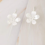 Emblem Jewelry Earrings Silver Tone Sweet Kalachuchi Flower Drop Earrings