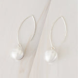 Emblem Jewelry Earrings Silver Tone / 12 mm Terrene Dancing Matte Ball Drop Earrings