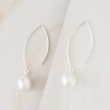 Emblem Jewelry Earrings Silver Tone / 8 mm Terrene Dancing Matte Ball Drop Earrings