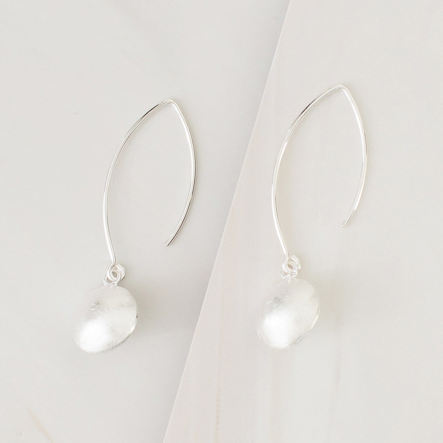 Emblem Jewelry Earrings Silver Tone Cymbal Drop Hook Earrings