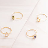 Emblem Jewelry Rings Signature Candy Gemstone Stack Rings (Ring Size 5)