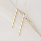 Emblem Jewelry Earrings Gold Tone / 1 inch Inch Stick Minimalist Earrings