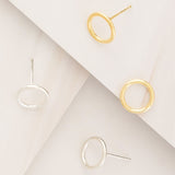 Emblem Jewelry Earrings Modern Geometry Circle Stud Earrings