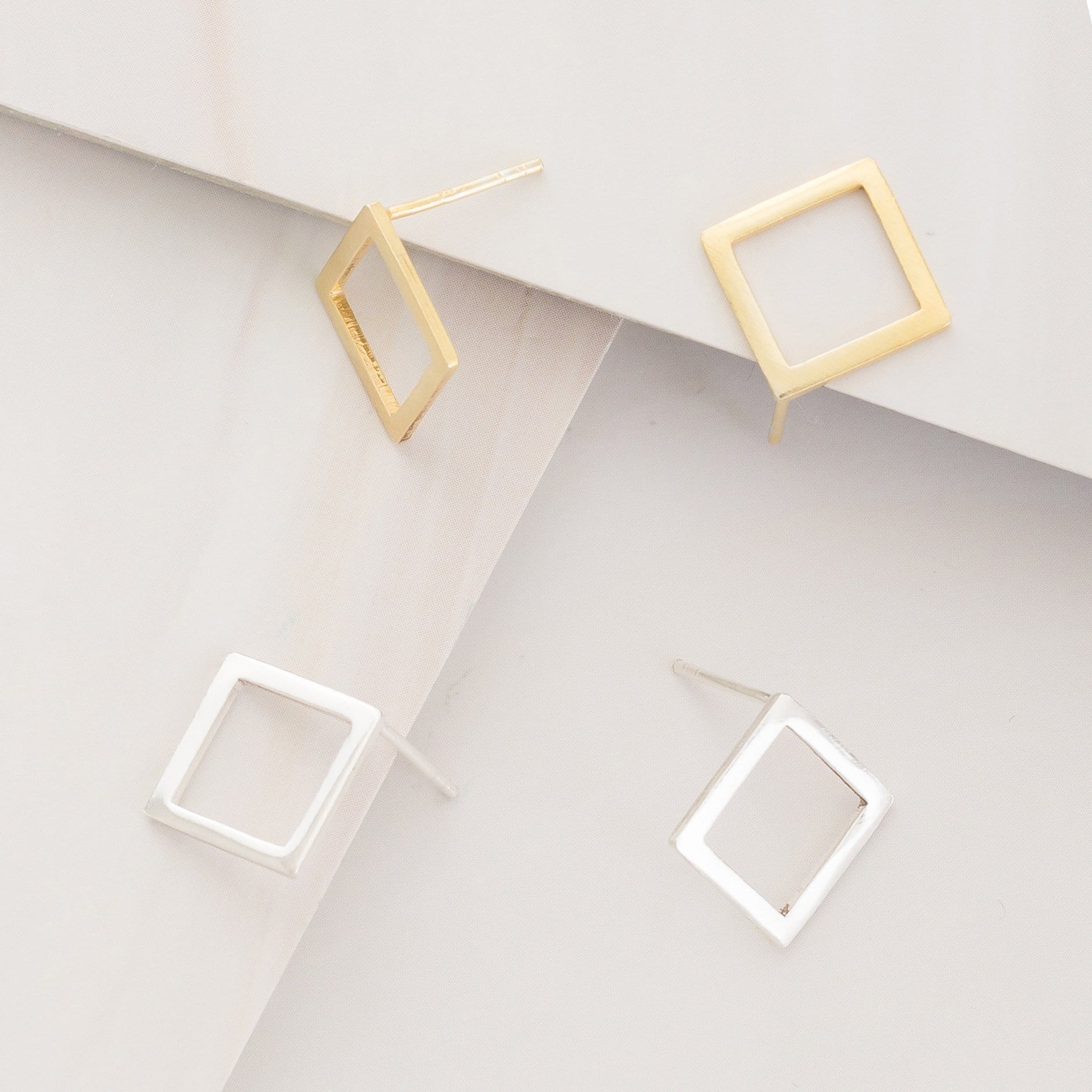 Emblem Jewelry Earrings Modern Geometry Diamond-Shape Stud Earrings